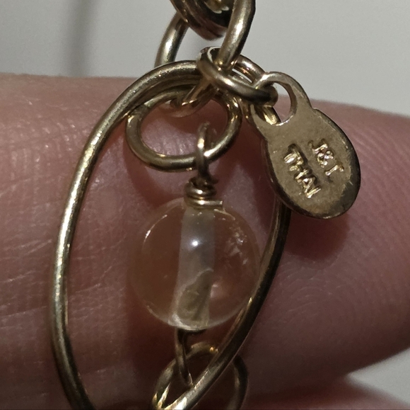 J&T STERLING 925 MULTI GEMSTONE NECKLACE AMETHYST, ROSE QUARTZ CITRINE 18in - Picture 3 of 6